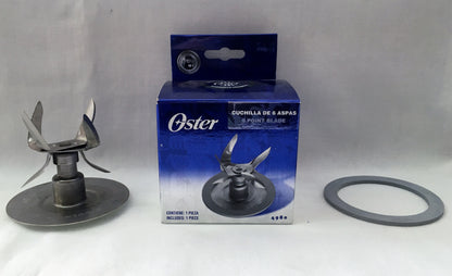Cuchilla de 6 aspas y empaque marca Oster para vaso de licuadora 4980