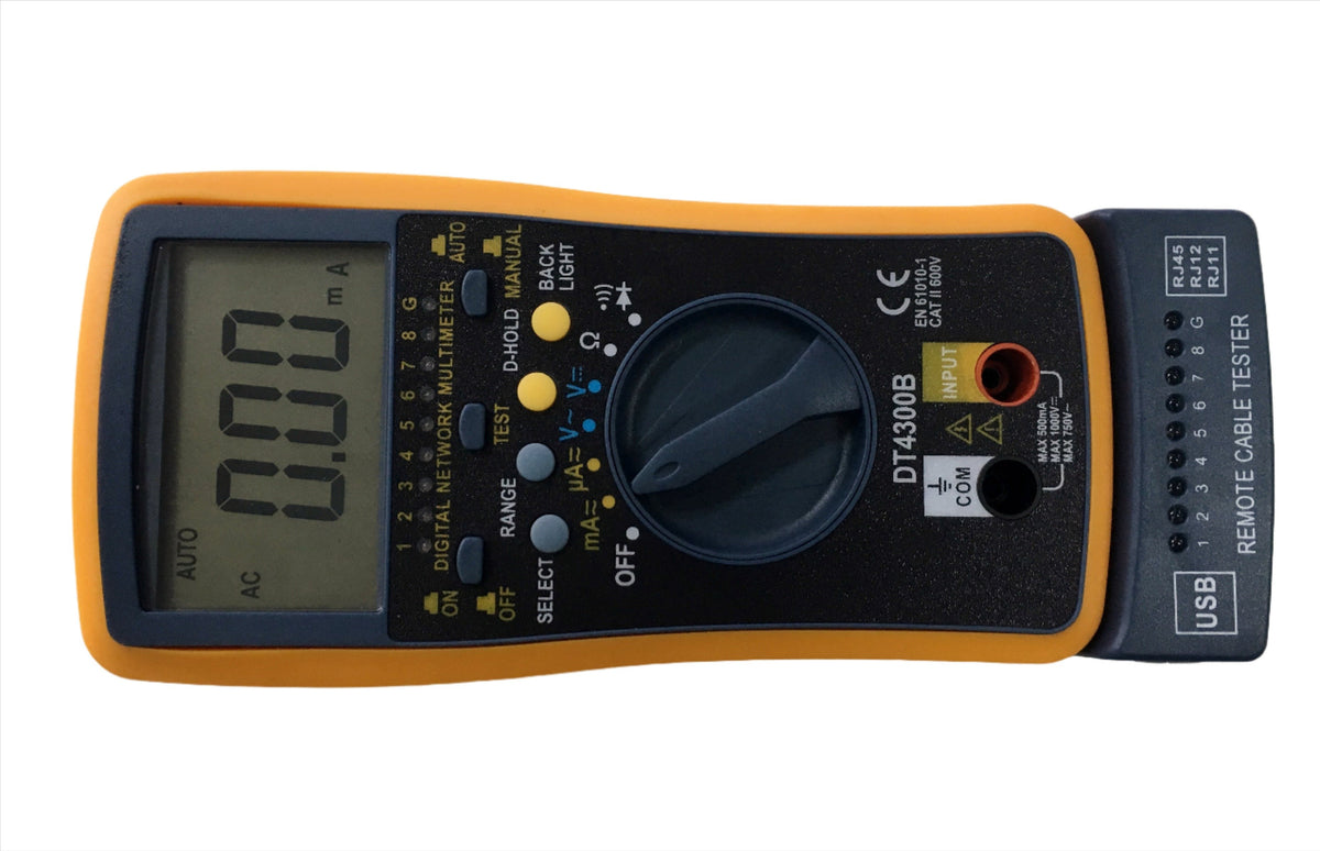 Multimetro Digital Autorango con Lan Tester Probador Redes