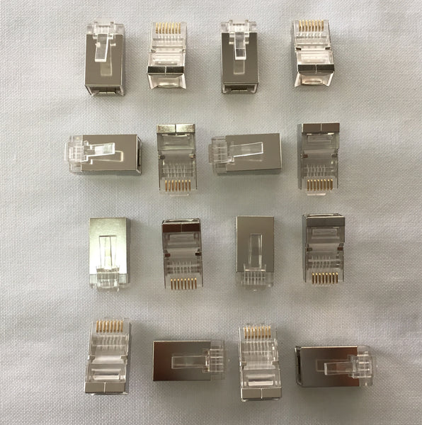 Conector Plug RJ-45 categoria 6 metalico paquete de 100 unidades
