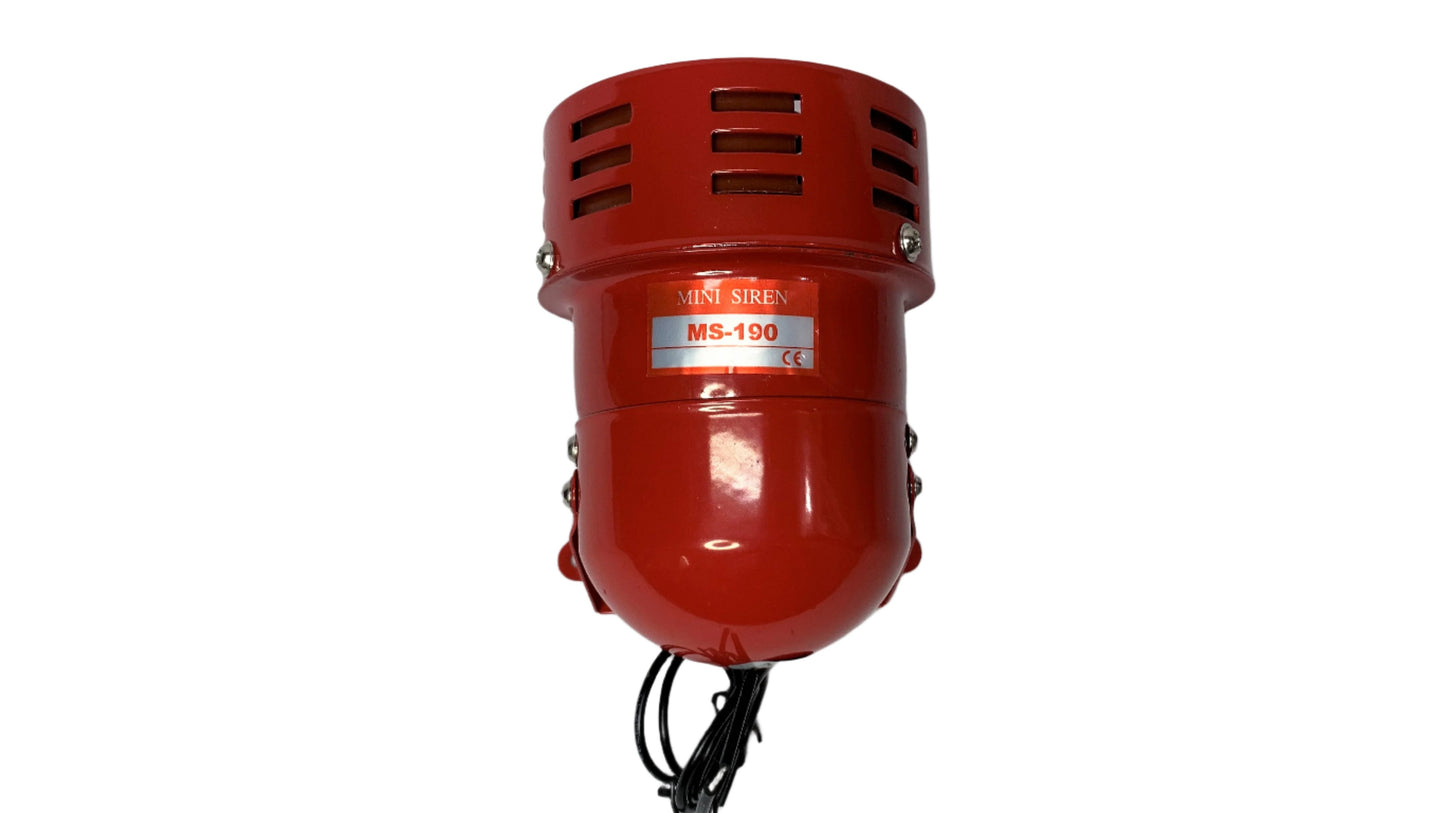 Sirena para Alarma funcionamiento a 12 Vdc Color Roja