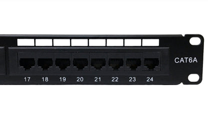 Patch Panel de 24 Puertos categoria 6A para rack de redes