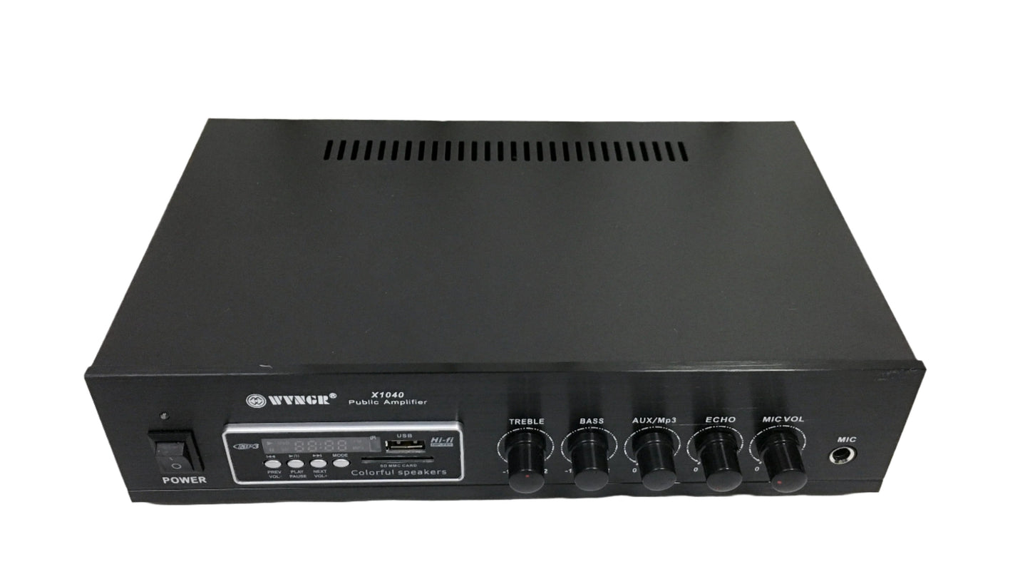 Amplificador de Sonido Ambiental con Bluetooth Radio FM y USB 75 Watts