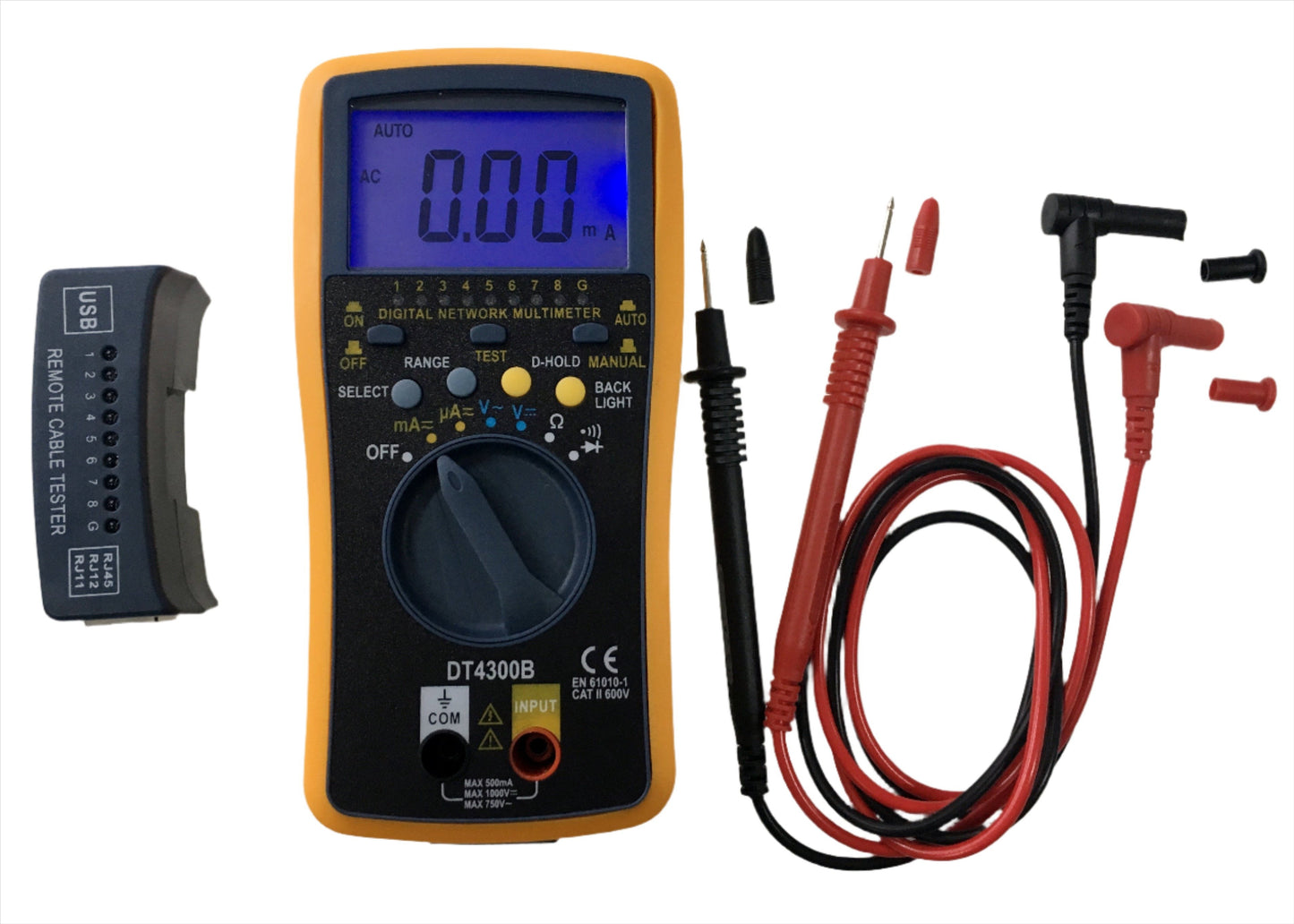 Multimetro Digital Autorango con Lan Tester Probador Redes
