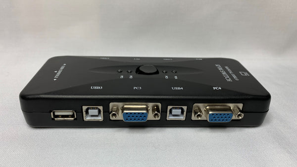 Switch KVM USB y VGA Teclado Mouse Video de 4 puertos