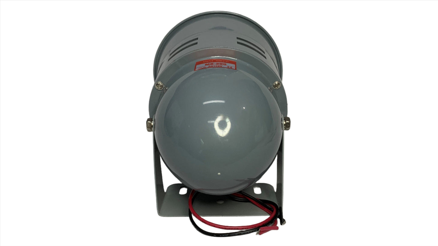 Sirena para Alarma funcionamiento a 110 Vac Color Gris