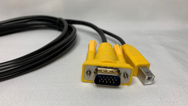 Combo: Switch KVM USB de 4 puertos + 2 cables KVM 1.5 metros