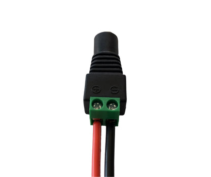 Conector Bornera Jack DC de energia hembra para camaras de seguridad