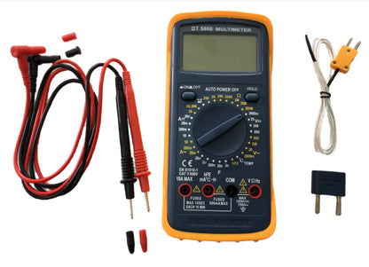Multimetro digital con medidor de capacitores y termocupla