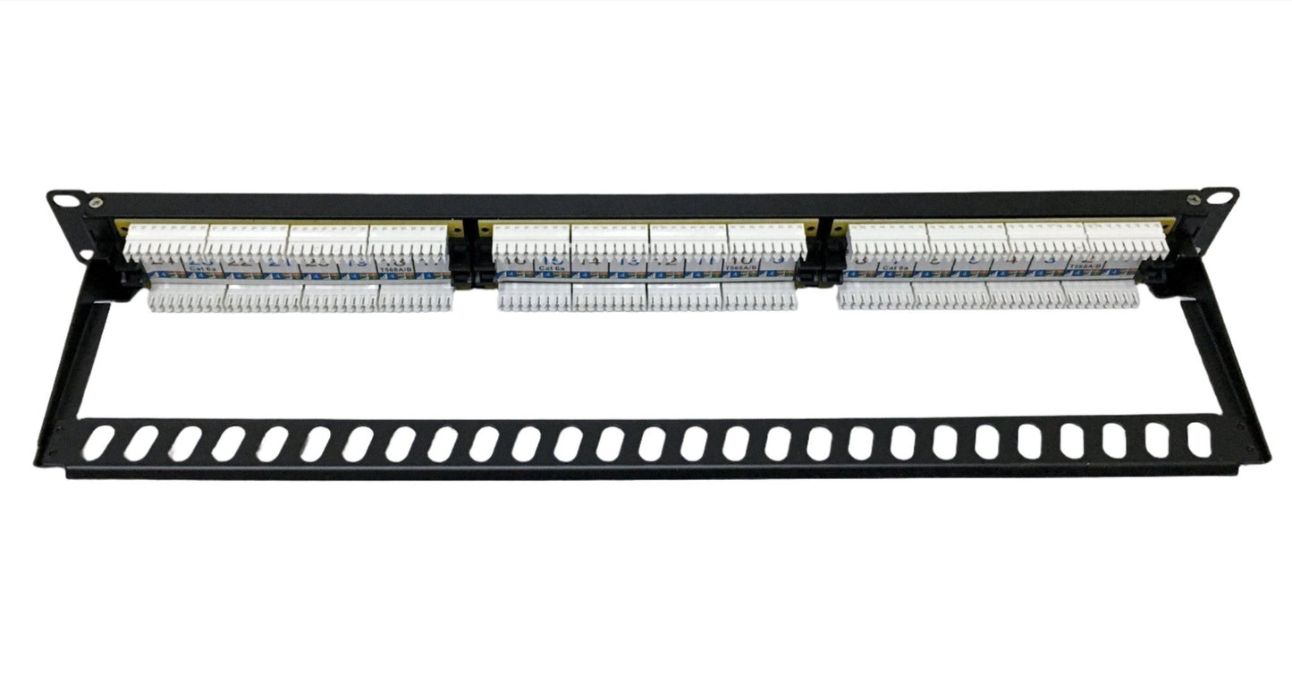Patch Panel de 24 Puertos categoria 6A para rack de redes