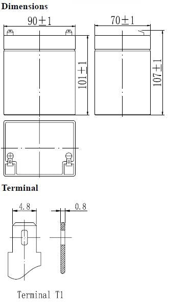 Bateria Seca Recargable 12 V 5 Ah sellada marca First Power