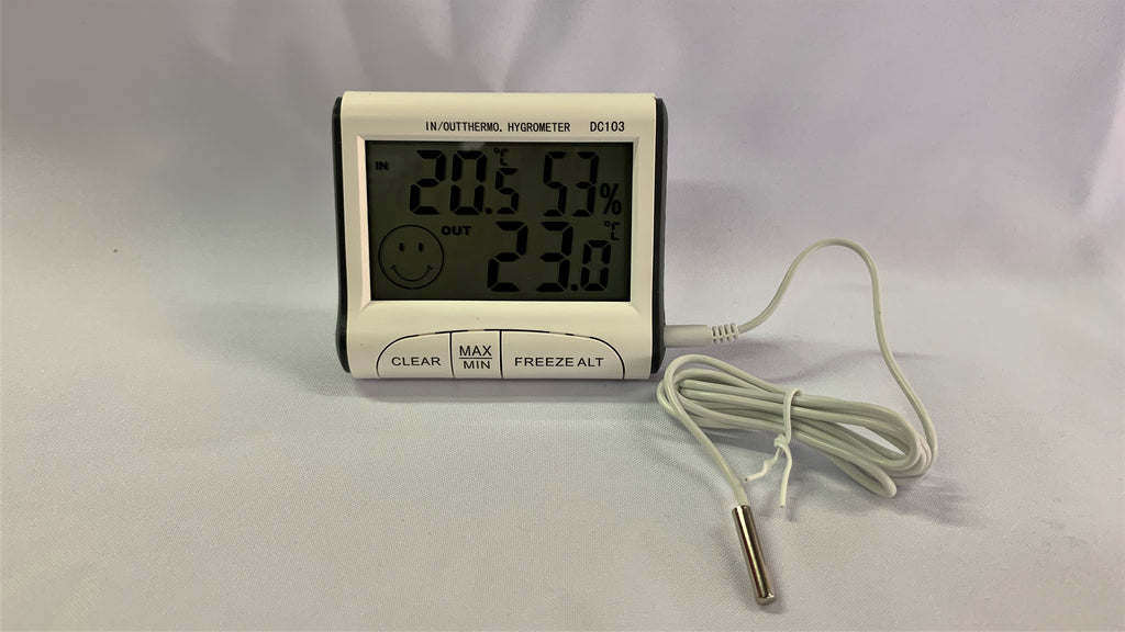  Medidor digital de temperatura y humedad de la marca